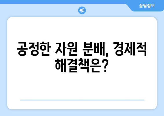 공정한 자원 분배를 위한 경제적 고찰