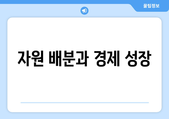 자원의 배분과 경제적 효율성 증대