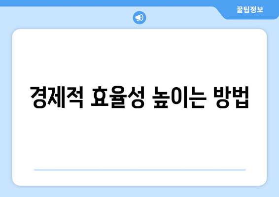 자원의 배분과 경제적 효율성